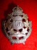 167th Battalion (Quebec City) Officer's Silver Cap Badge